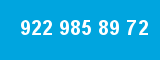 922 985 89 72 922 985 89 72